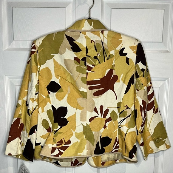 NWT - Norton McNaughton Women’s Blazer - Ivory - Size 14 Petite - Lead Print - Picture 7 of 8